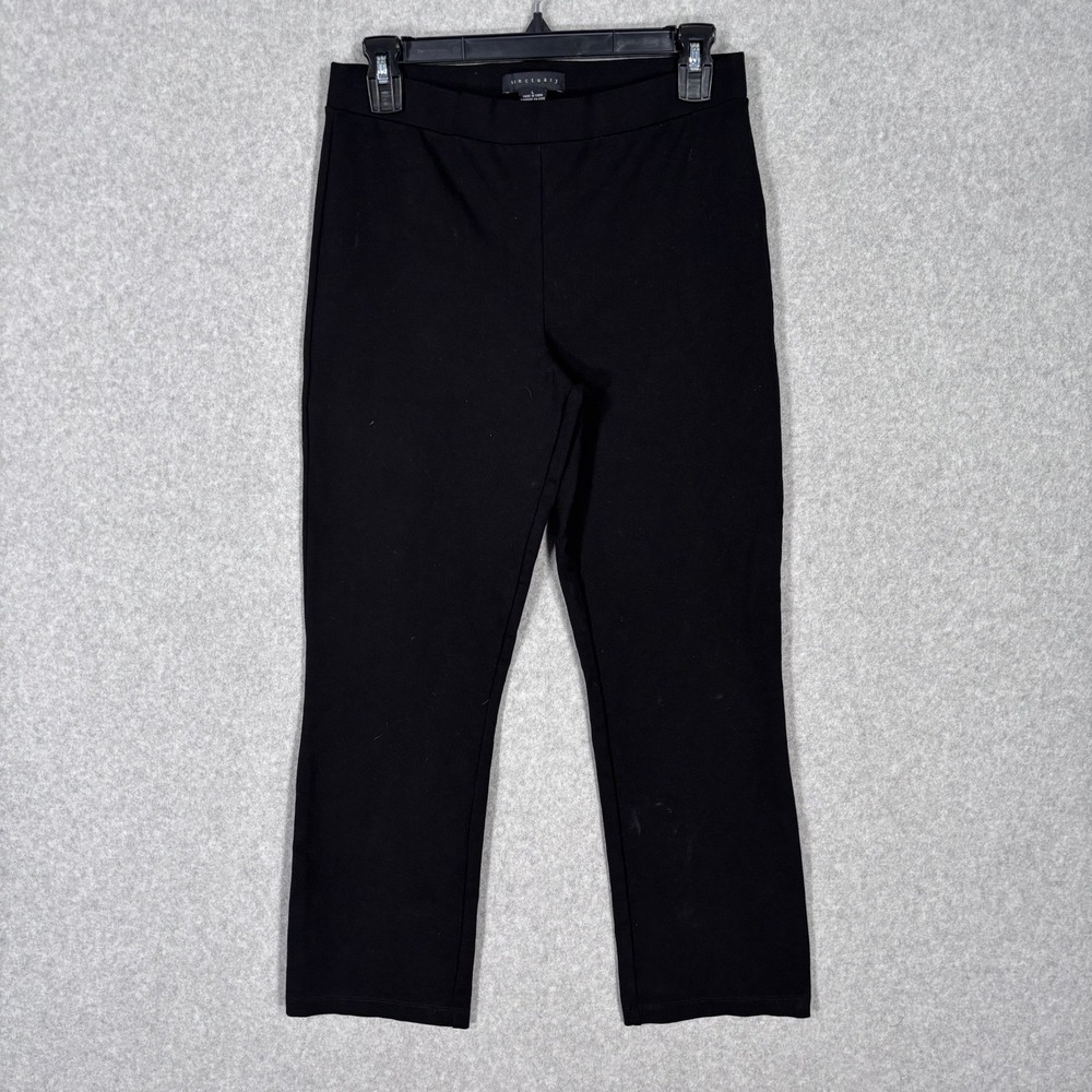 Sanctuary Ponte Knit Pull On‎ Pants Large Black Straight Crop Ankle Minimalist